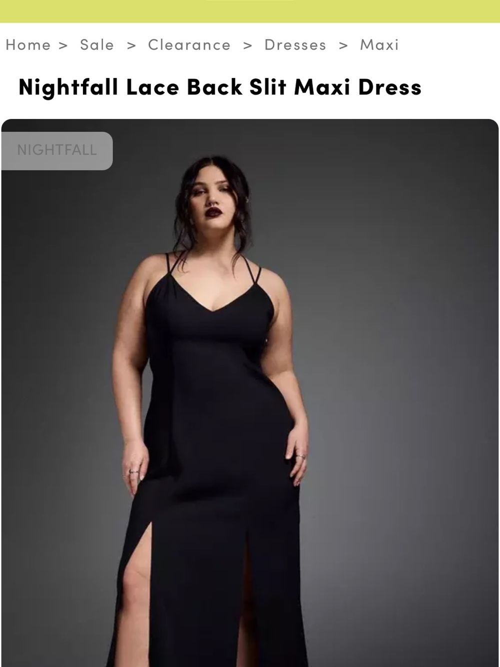 torrid Black Nightfall Lace Back Slit Maxi Dress 2
